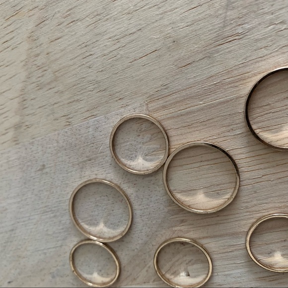 NWOT- Express Gold Midi Ring Set - Picture 16 of 16